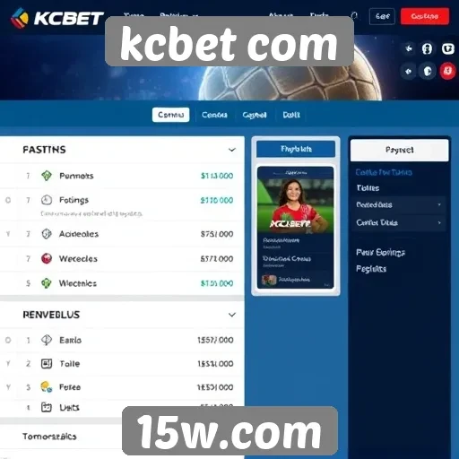 Análise da interface do usuário do site kcbet com